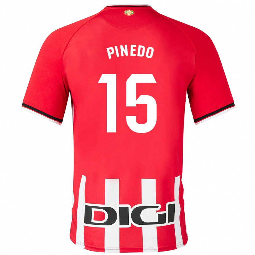 Niño Fútbol Camiseta Clara Pinedo Castresana #15 Rojo 1ª Equipación 2023/24 México