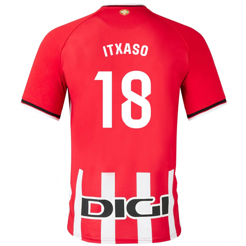 Niño Fútbol Camiseta Itxaso Uriarte Santamaria #18 Rojo 1ª Equipación 2023/24 México