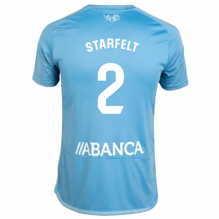 Niño Fútbol Camiseta Carl Starfelt #2 Azul 1ª Equipación 2023/24 México