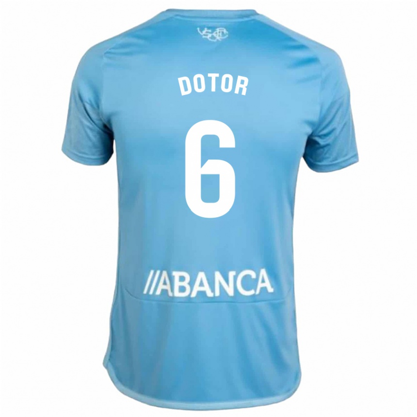 Niño Fútbol Camiseta Carlos Dotor #6 Azul 1ª Equipación 2023/24 México