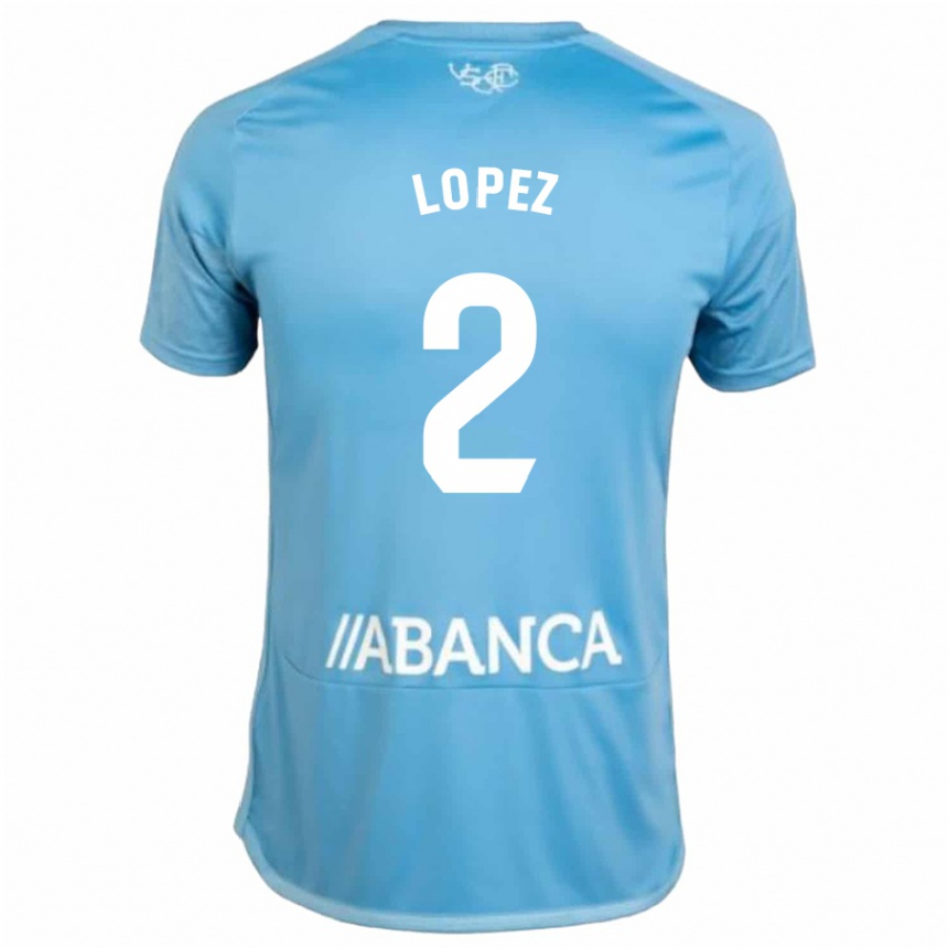 Niño Fútbol Camiseta Iván López #2 Azul 1ª Equipación 2023/24 México