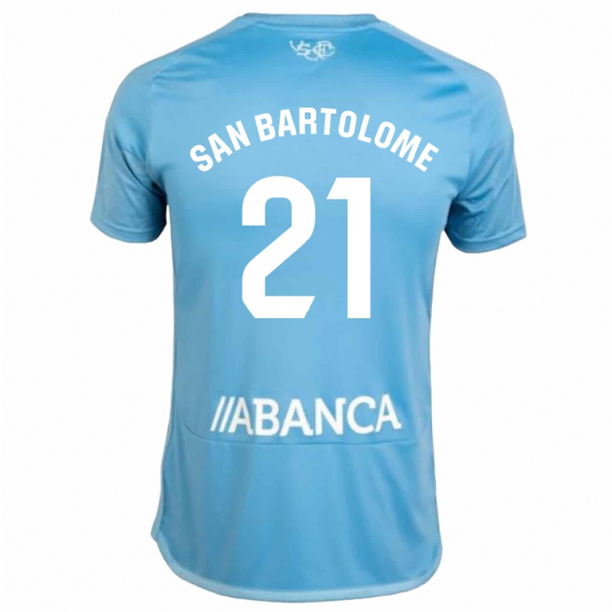 Niño Fútbol Camiseta Víctor San Bartolomé #21 Azul 1ª Equipación 2023/24 México