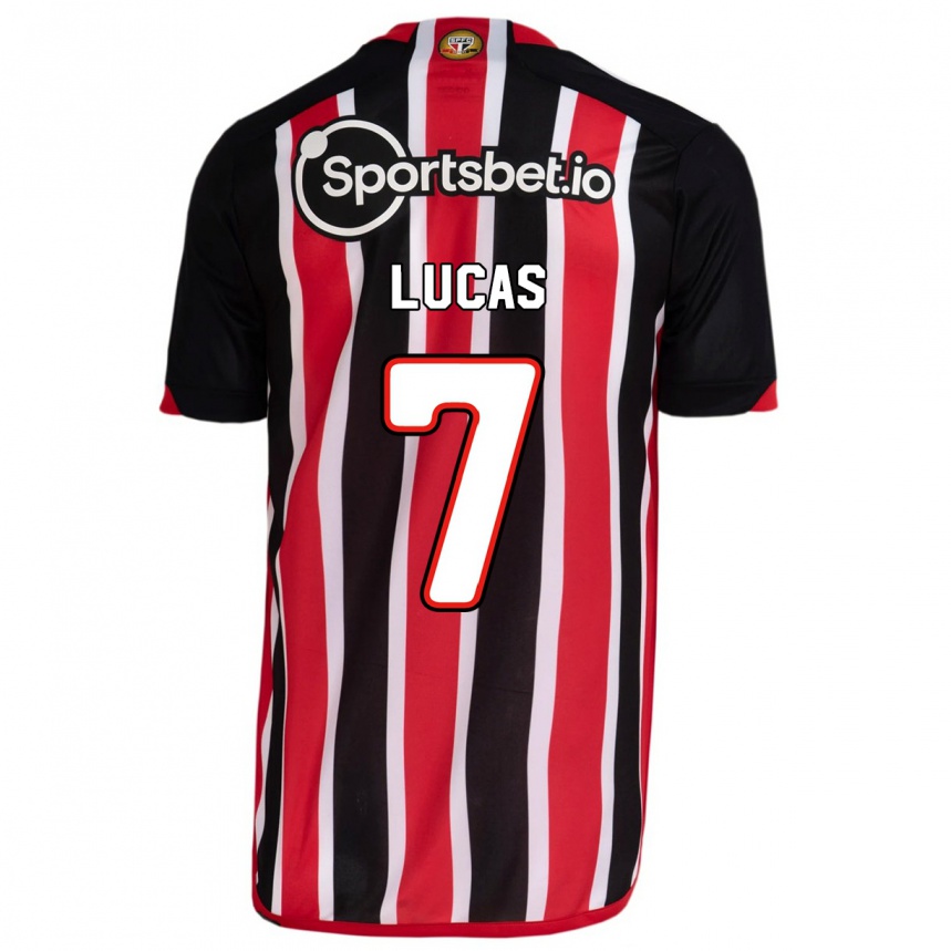 Niño Fútbol Camiseta Lucas Moura #7 Azul Rojo 2ª Equipación 2023/24 México