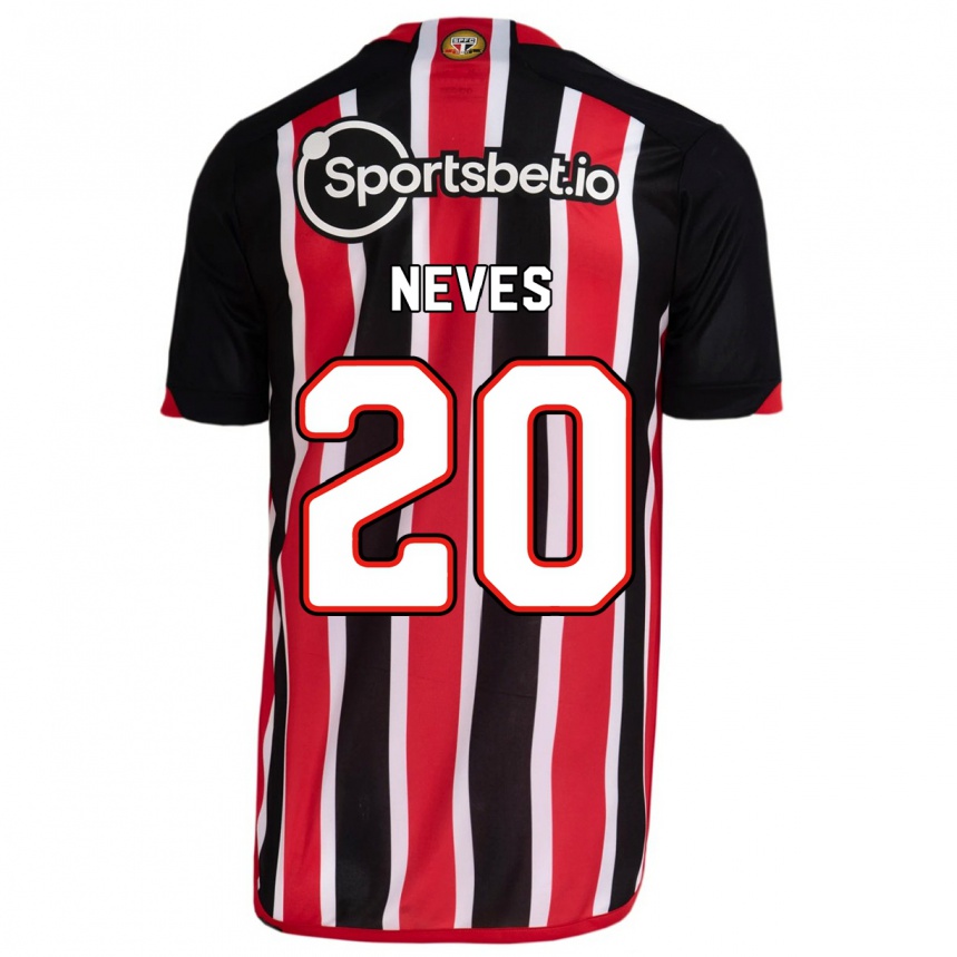 Niño Fútbol Camiseta Gabriel Neves #20 Azul Rojo 2ª Equipación 2023/24 México