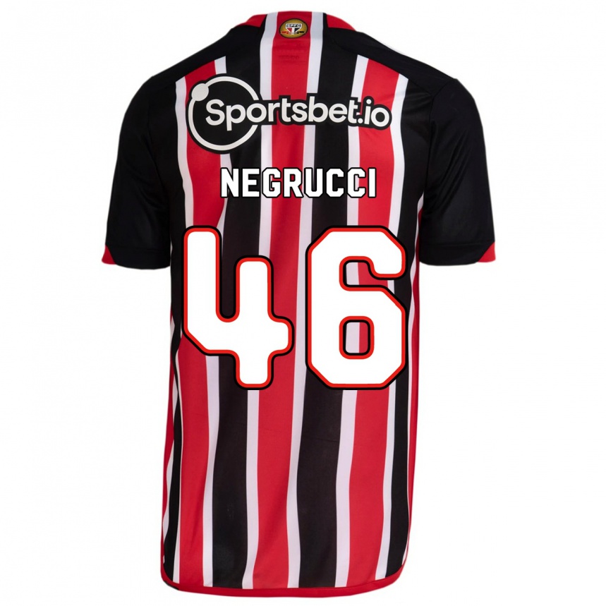 Niño Fútbol Camiseta Felipe Negrucci #46 Azul Rojo 2ª Equipación 2023/24 México