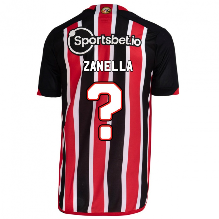 Niño Fútbol Camiseta Matheus Zanella #0 Azul Rojo 2ª Equipación 2023/24 México