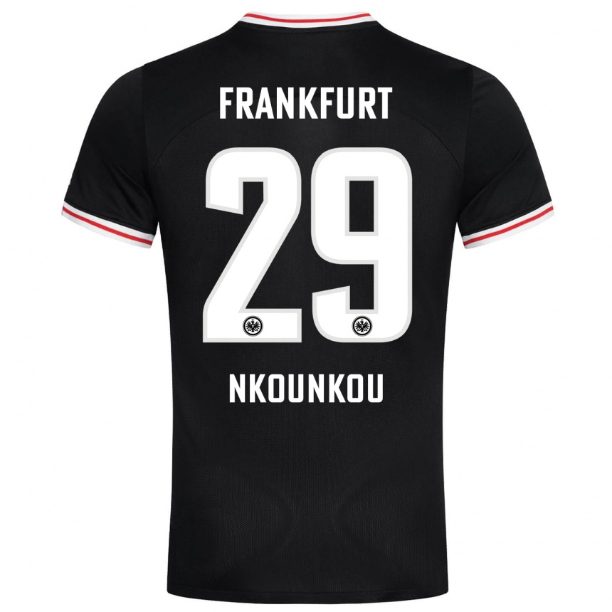 Niño Fútbol Camiseta Niels Nkounkou #29 Negro 2ª Equipación 2023/24 México