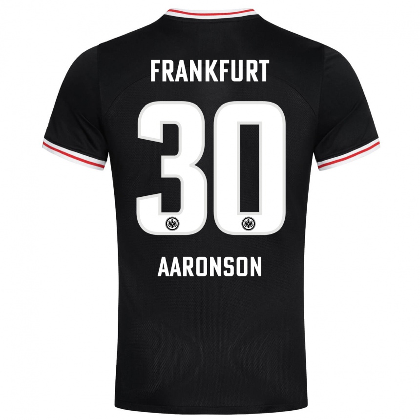 Niño Fútbol Camiseta Paxten Aaronson #30 Negro 2ª Equipación 2023/24 México