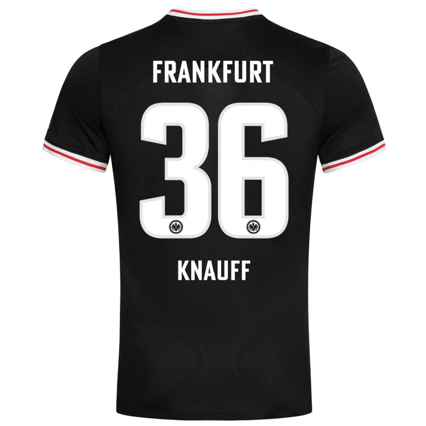 Niño Fútbol Camiseta Ansgar Knauff #36 Negro 2ª Equipación 2023/24 México