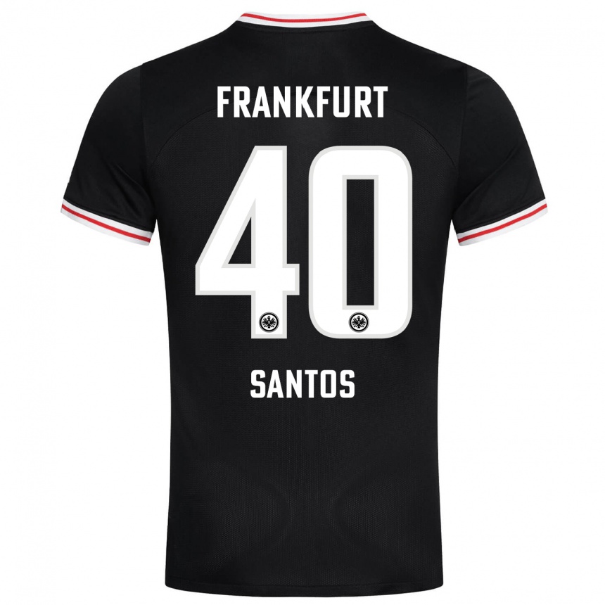 Niño Fútbol Camiseta Kauã Santos #40 Negro 2ª Equipación 2023/24 México