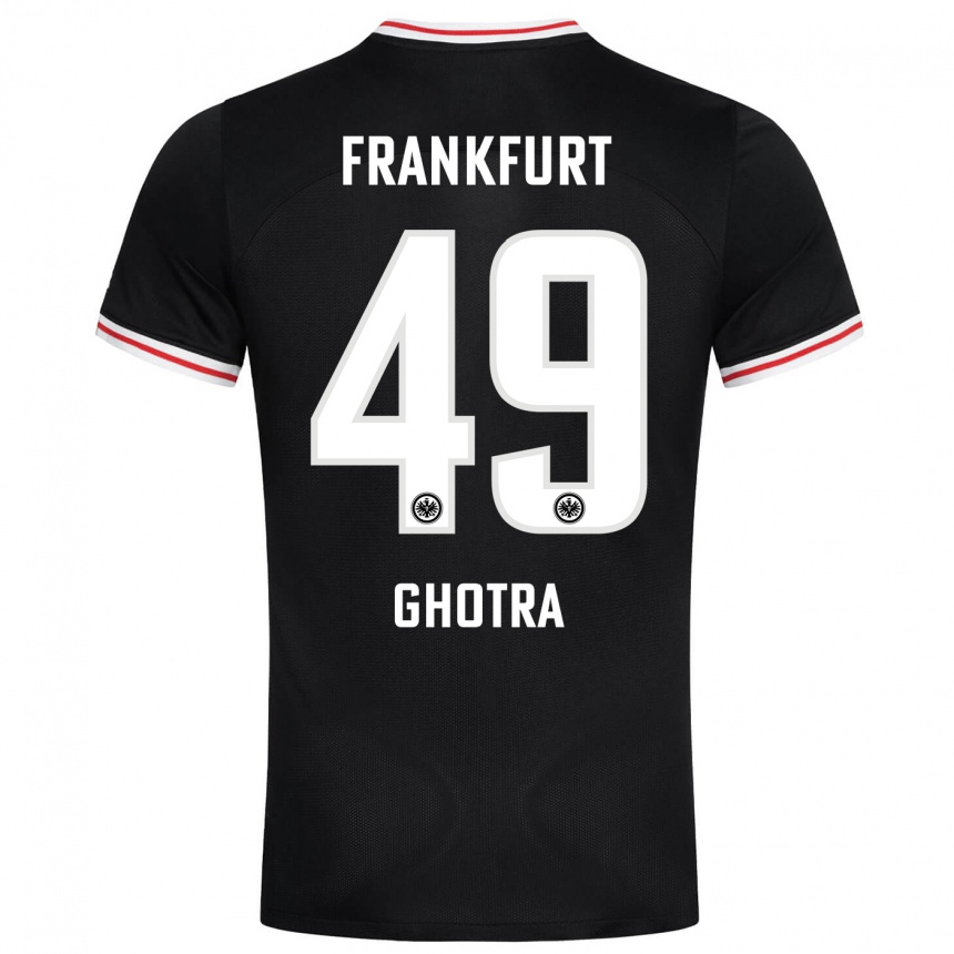 Niño Fútbol Camiseta Harpreet Ghotra #49 Negro 2ª Equipación 2023/24 México