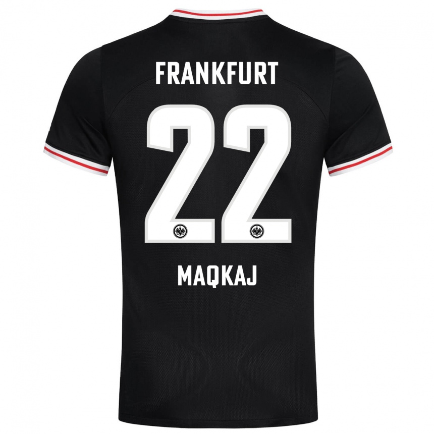 Niño Fútbol Camiseta Dritan Maqkaj #22 Negro 2ª Equipación 2023/24 México