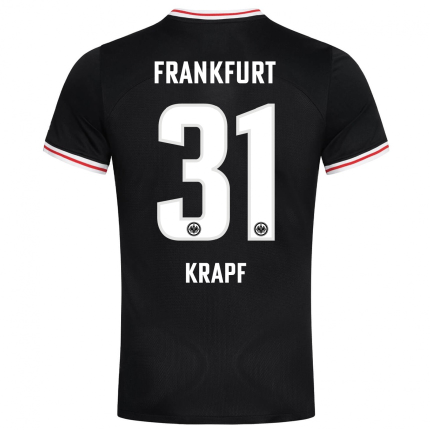 Niño Fútbol Camiseta Maximilian Krapf #31 Negro 2ª Equipación 2023/24 México