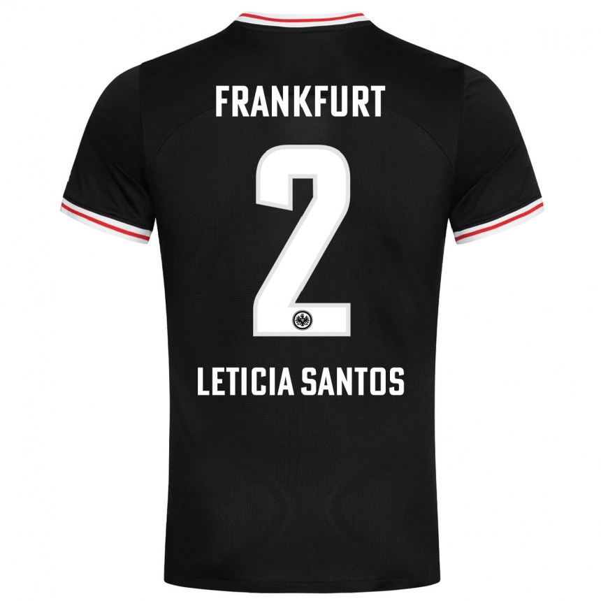 Niño Fútbol Camiseta Letícia Santos De Oliveira #2 Negro 2ª Equipación 2023/24 México