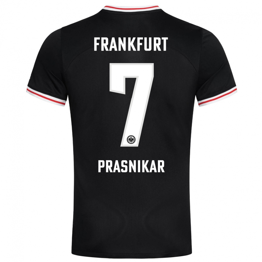 Niño Fútbol Camiseta Lara Prašnikar #7 Negro 2ª Equipación 2023/24 México