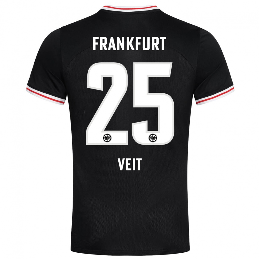 Niño Fútbol Camiseta Jella Veit #25 Negro 2ª Equipación 2023/24 México