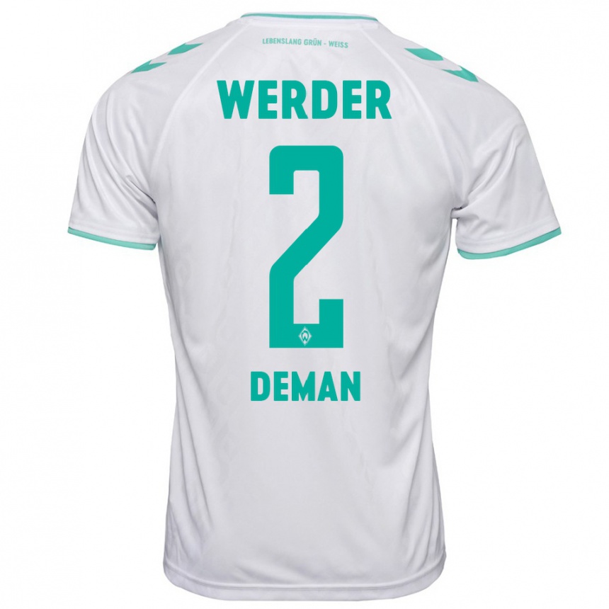 Niño Fútbol Camiseta Olivier Deman #2 Blanco 2ª Equipación 2023/24 México