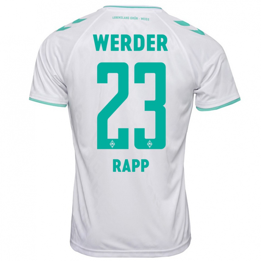 Niño Fútbol Camiseta Nicolai Rapp #23 Blanco 2ª Equipación 2023/24 México