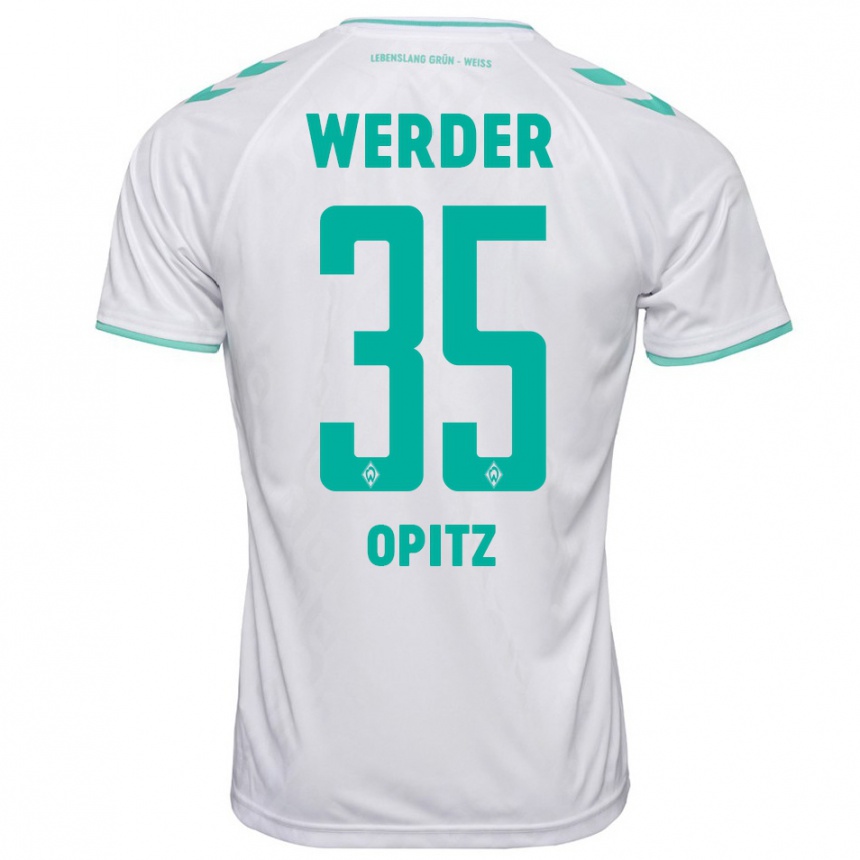 Niño Fútbol Camiseta Leon Opitz #35 Blanco 2ª Equipación 2023/24 México