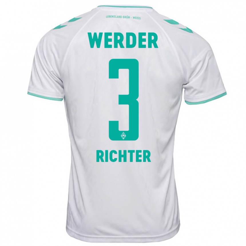 Niño Fútbol Camiseta Mathis Richter #3 Blanco 2ª Equipación 2023/24 México