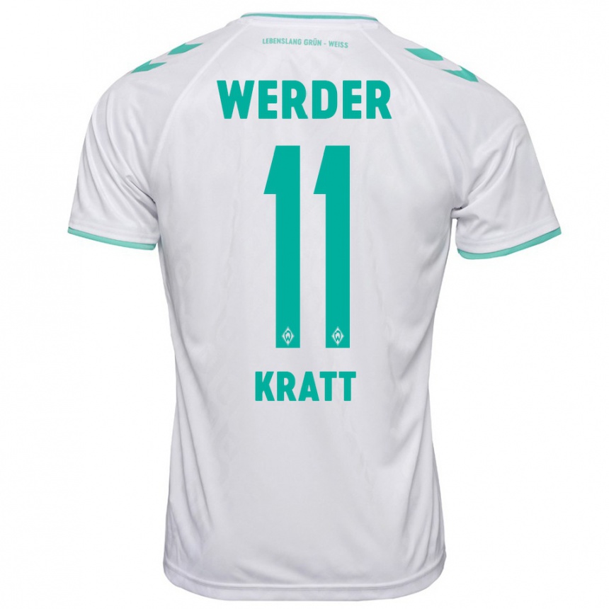 Niño Fútbol Camiseta Ronan Kratt #11 Blanco 2ª Equipación 2023/24 México