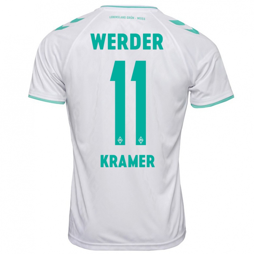 Niño Fútbol Camiseta Levi-Marinus Kramer #11 Blanco 2ª Equipación 2023/24 México