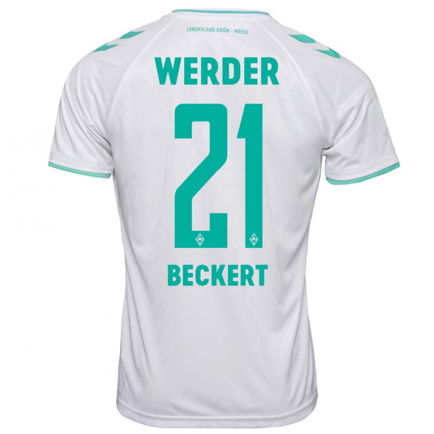 Niño Fútbol Camiseta Jonathan Beckert #21 Blanco 2ª Equipación 2023/24 México