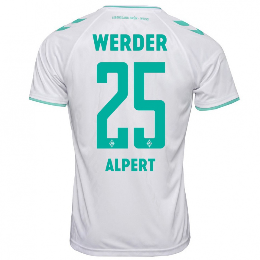 Niño Fútbol Camiseta Marvin Alpert #25 Blanco 2ª Equipación 2023/24 México