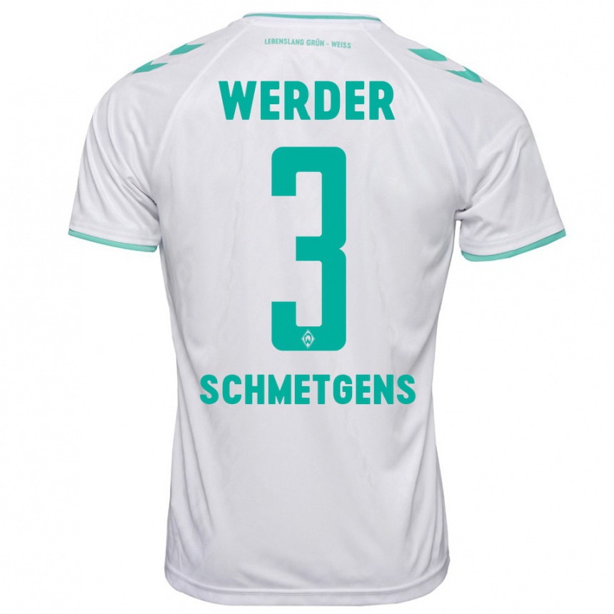 Niño Fútbol Camiseta Mick Schmetgens #3 Blanco 2ª Equipación 2023/24 México