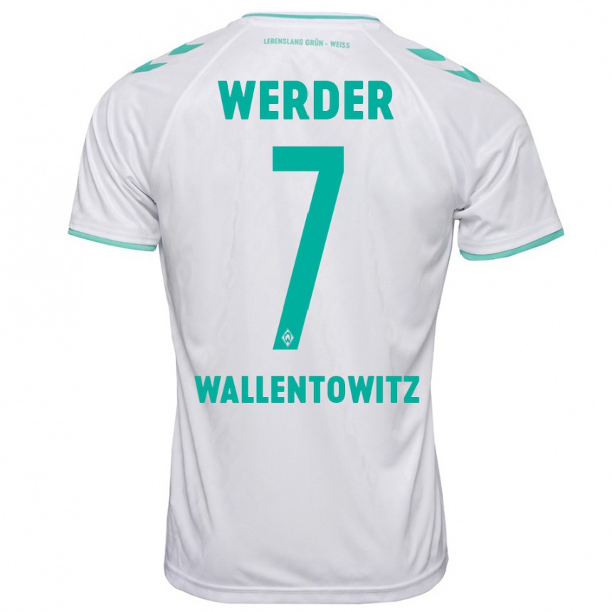 Niño Fútbol Camiseta Mika Wallentowitz #7 Blanco 2ª Equipación 2023/24 México