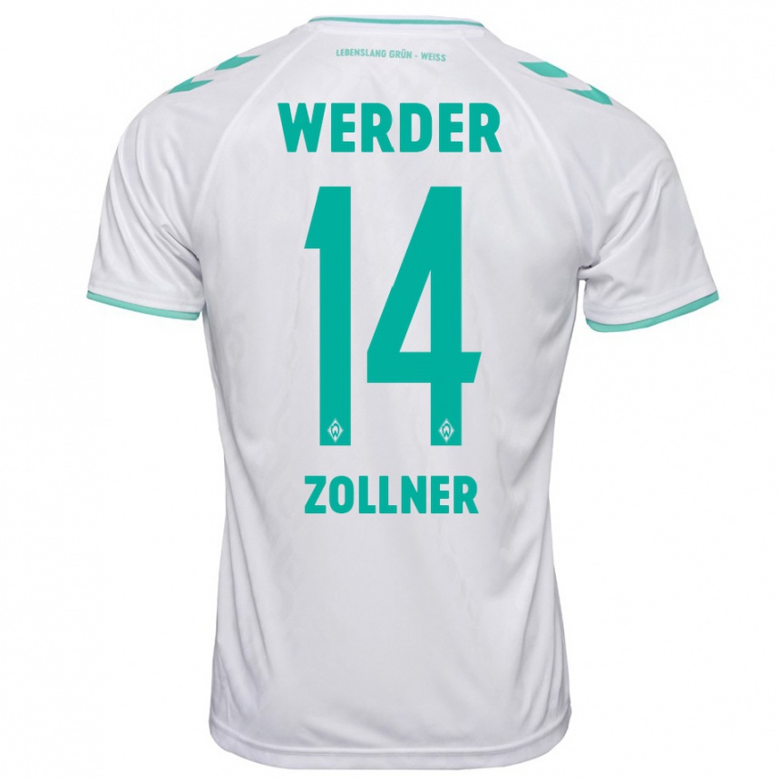 Niño Fútbol Camiseta Adrian Zollner #14 Blanco 2ª Equipación 2023/24 México