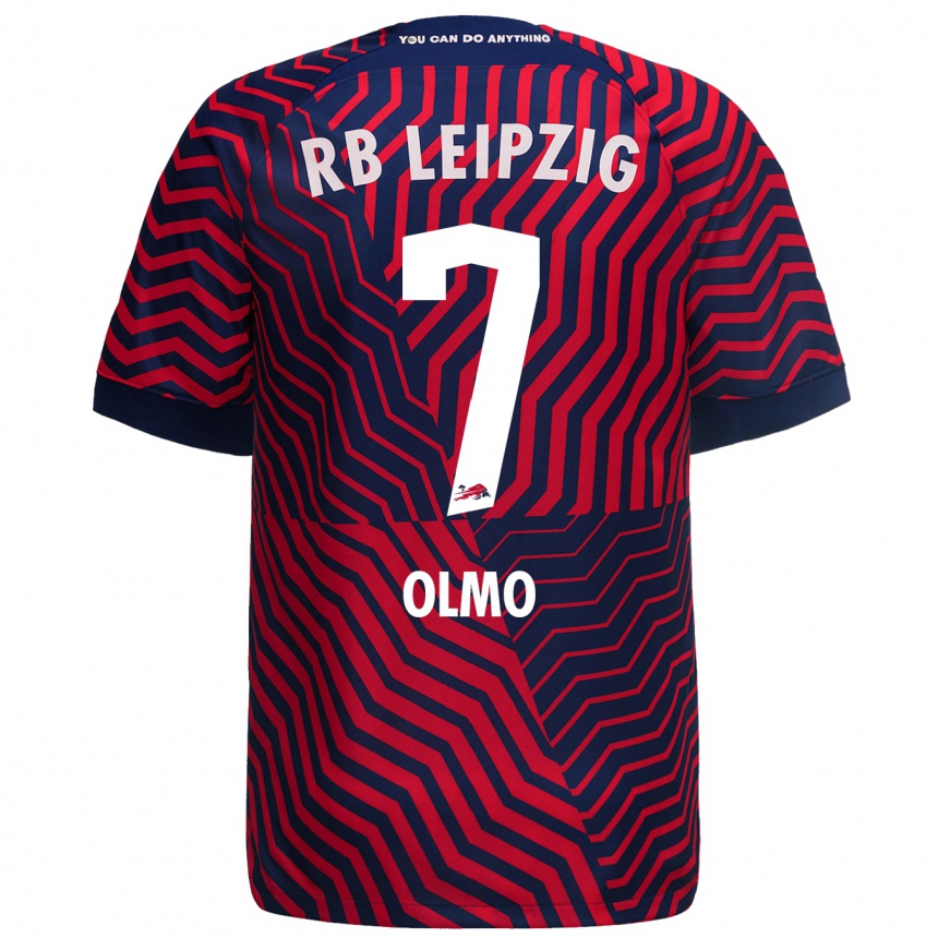 Niño Fútbol Camiseta Dani Olmo #7 Azul Rojo 2ª Equipación 2023/24 México