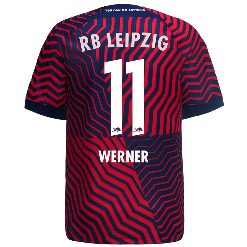 Niño Fútbol Camiseta Timo Werner #11 Azul Rojo 2ª Equipación 2023/24 México