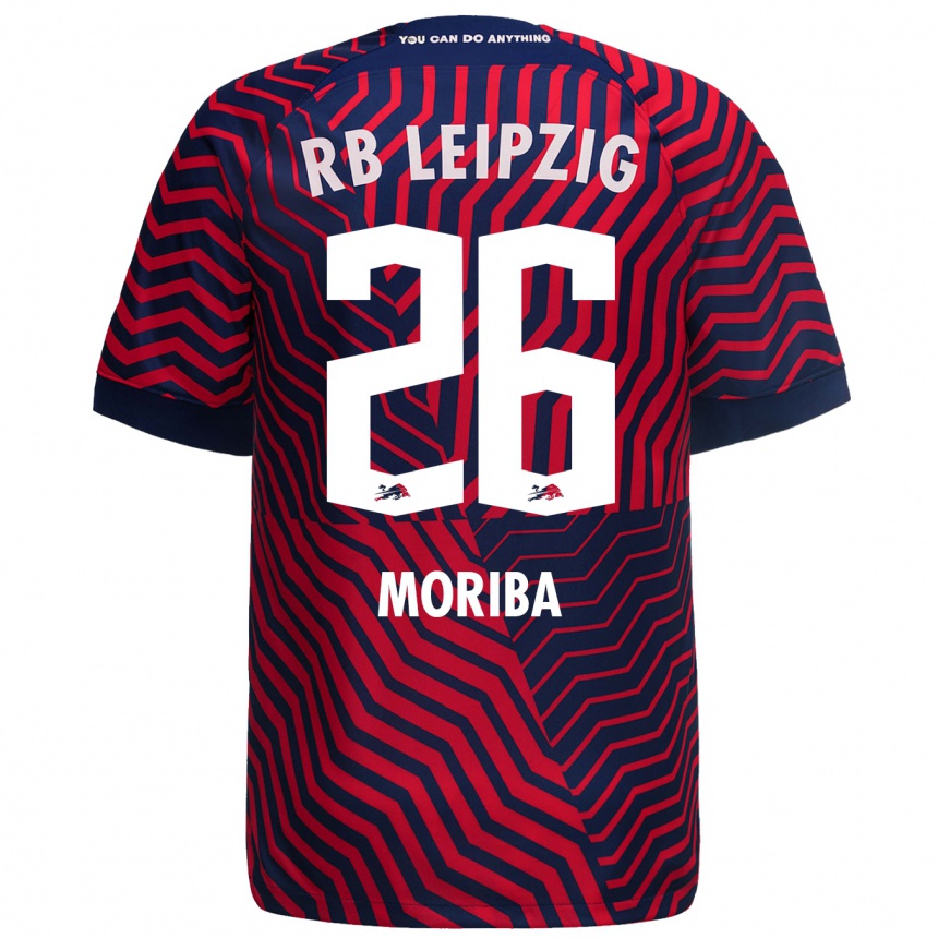 Niño Fútbol Camiseta Ilaix Moriba #26 Azul Rojo 2ª Equipación 2023/24 México