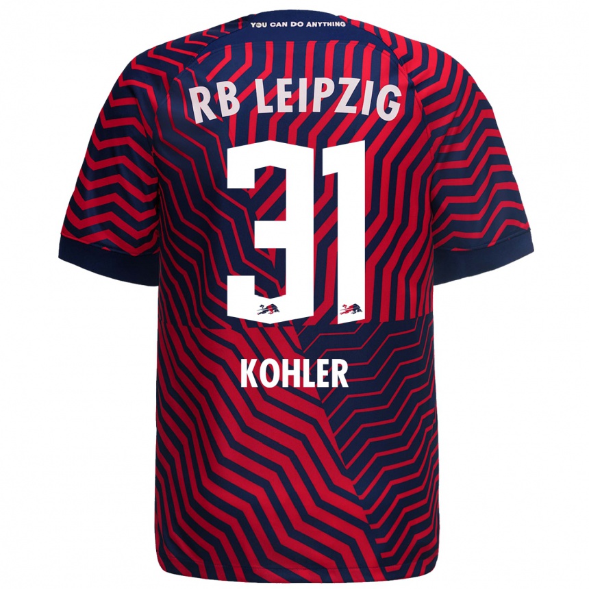 Niño Fútbol Camiseta Tim Köhler #31 Azul Rojo 2ª Equipación 2023/24 México