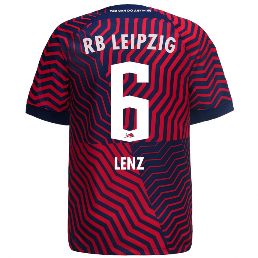 Niño Fútbol Camiseta Elias Lenz #6 Azul Rojo 2ª Equipación 2023/24 México