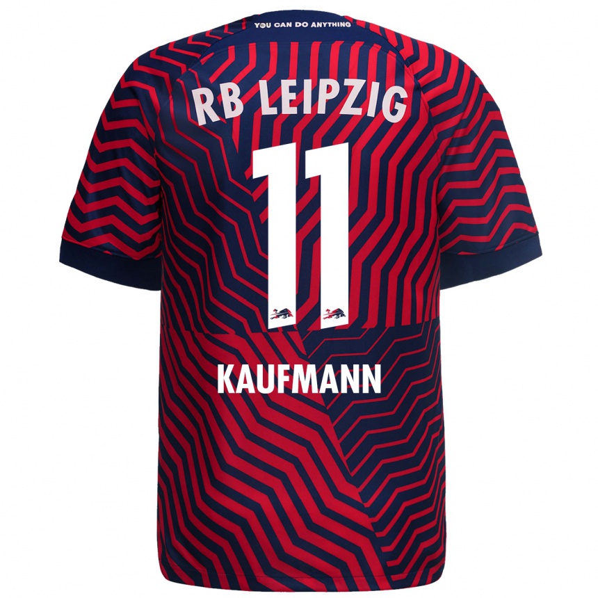 Niño Fútbol Camiseta Tino Kaufmann #11 Azul Rojo 2ª Equipación 2023/24 México