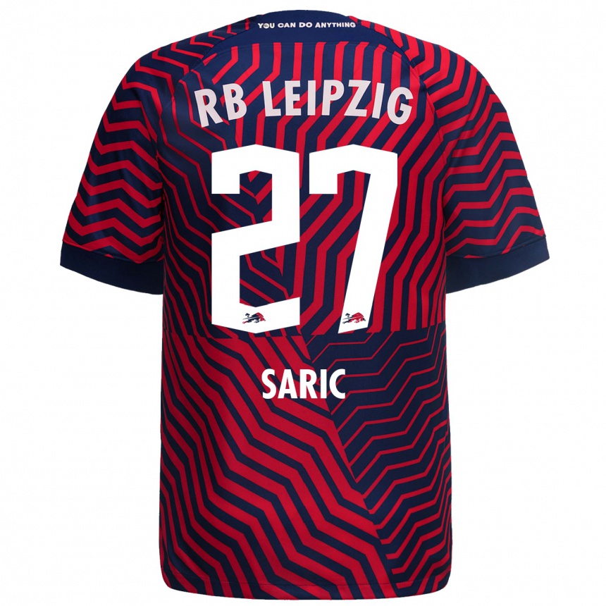 Niño Fútbol Camiseta Lucio Saric #27 Azul Rojo 2ª Equipación 2023/24 México