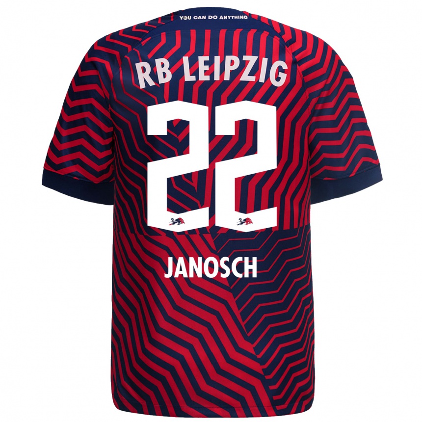 Niño Fútbol Camiseta Luca Janosch #22 Azul Rojo 2ª Equipación 2023/24 México