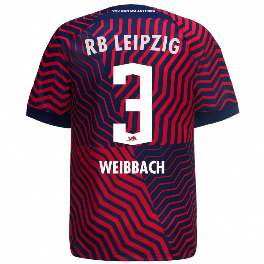 Niño Fútbol Camiseta Noah Weißbach #3 Azul Rojo 2ª Equipación 2023/24 México