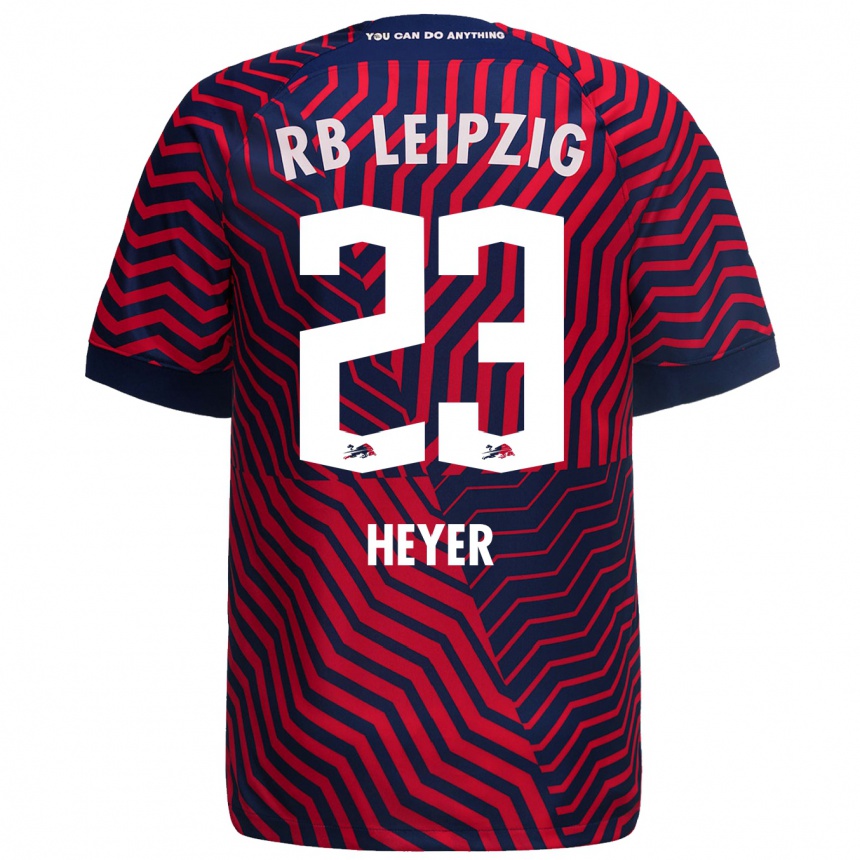 Niño Fútbol Camiseta Friedrich Heyer #23 Azul Rojo 2ª Equipación 2023/24 México