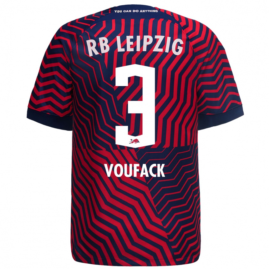 Niño Fútbol Camiseta Lionel Voufack #3 Azul Rojo 2ª Equipación 2023/24 México