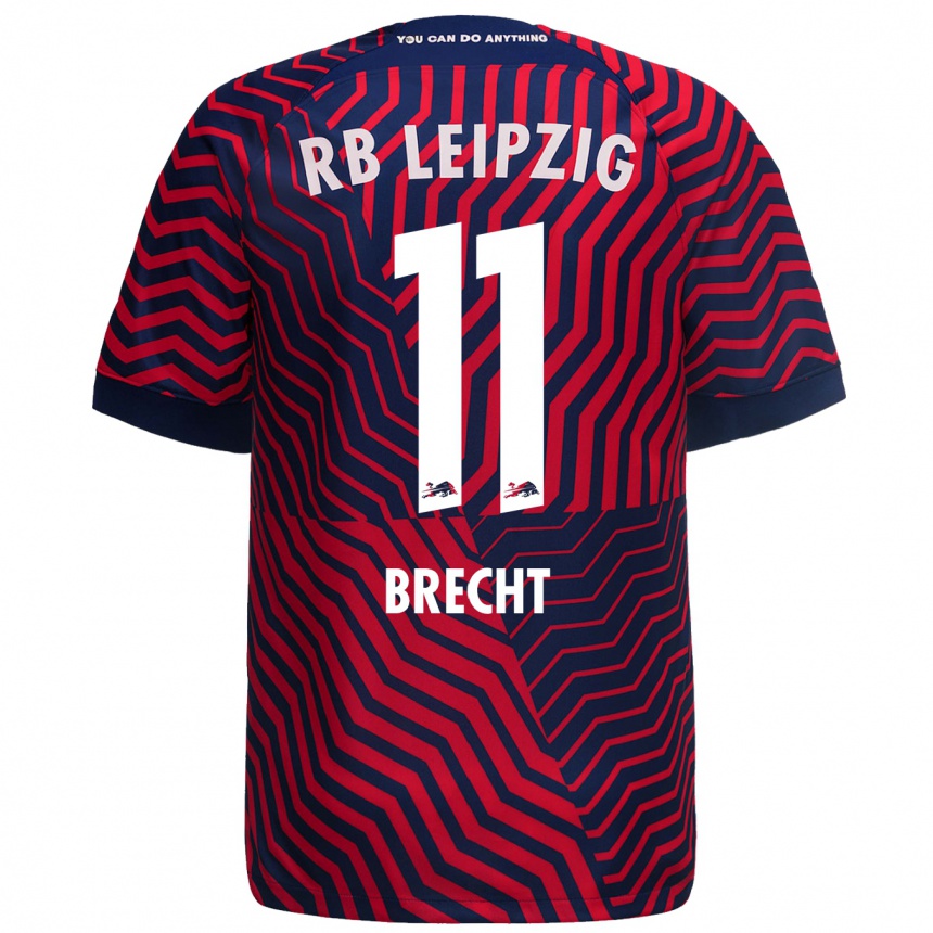 Niño Fútbol Camiseta Barbara Brecht #11 Azul Rojo 2ª Equipación 2023/24 México