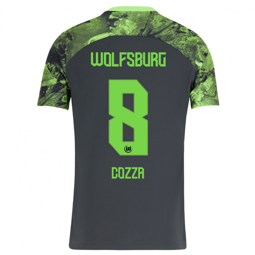 Niño Fútbol Camiseta Nicolas Cozza #8 Gris Oscuro 2ª Equipación 2023/24 México