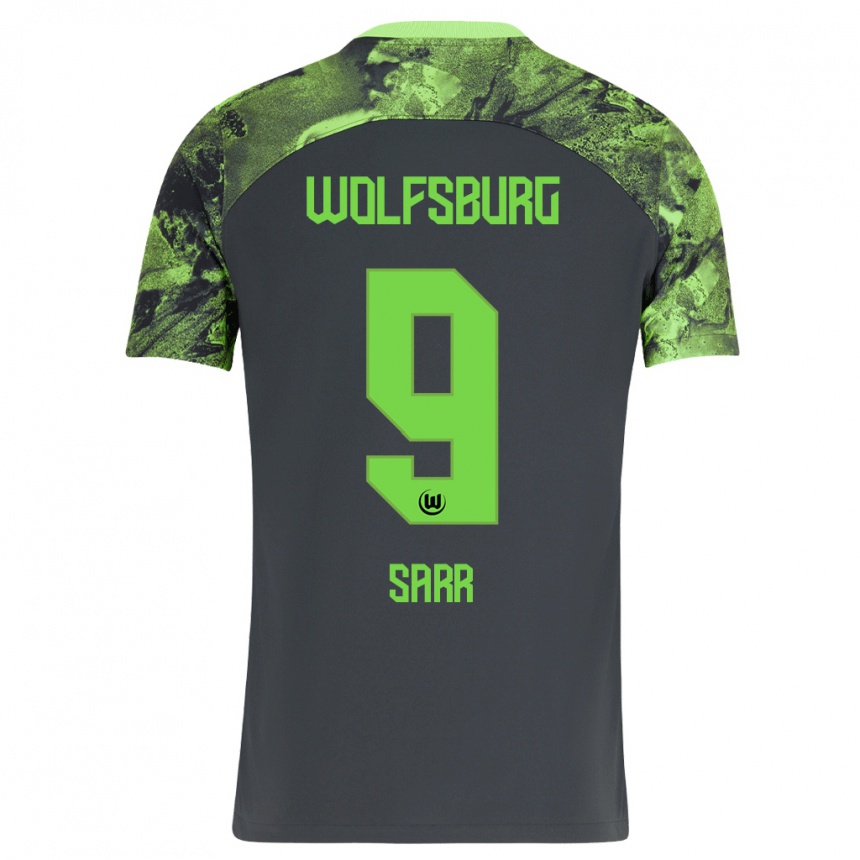 Niño Fútbol Camiseta Amin Sarr #9 Gris Oscuro 2ª Equipación 2023/24 México