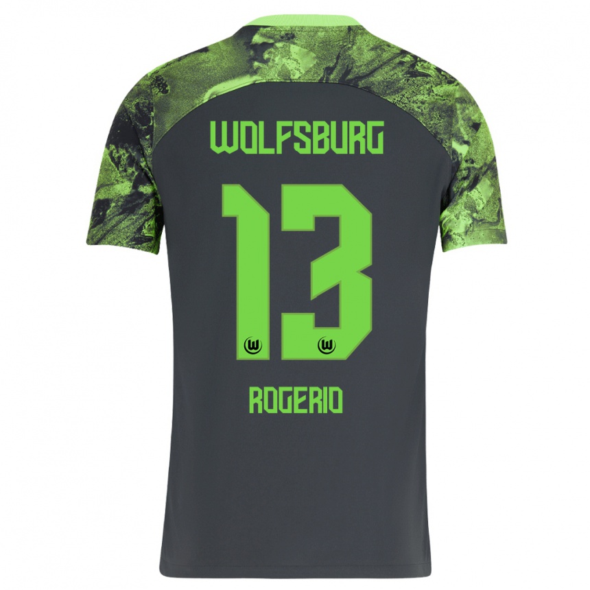 Niño Fútbol Camiseta Rogério #13 Gris Oscuro 2ª Equipación 2023/24 México