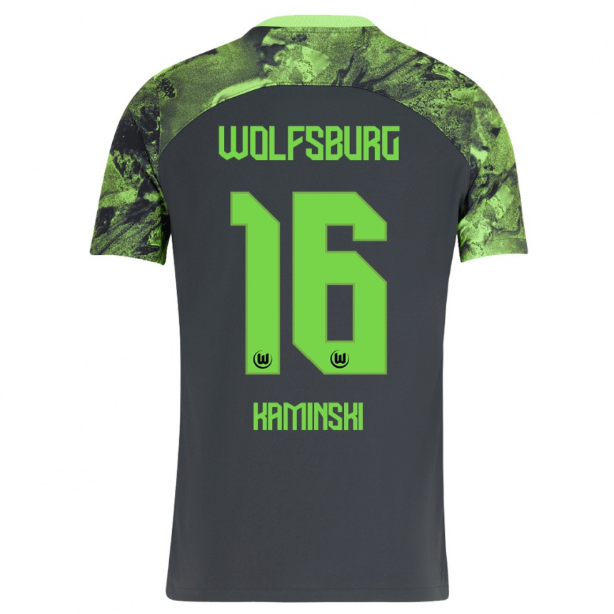 Niño Fútbol Camiseta Jakub Kaminski #16 Gris Oscuro 2ª Equipación 2023/24 México