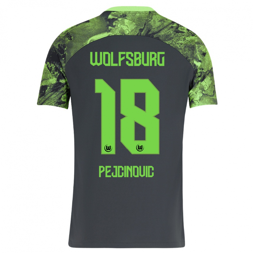 Niño Fútbol Camiseta Dzenan Pejcinovic #18 Gris Oscuro 2ª Equipación 2023/24 México