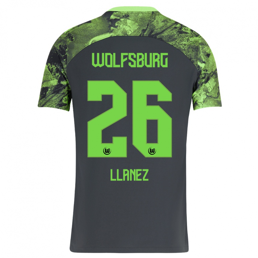 Niño Fútbol Camiseta Ulysses Llanez #26 Gris Oscuro 2ª Equipación 2023/24 México