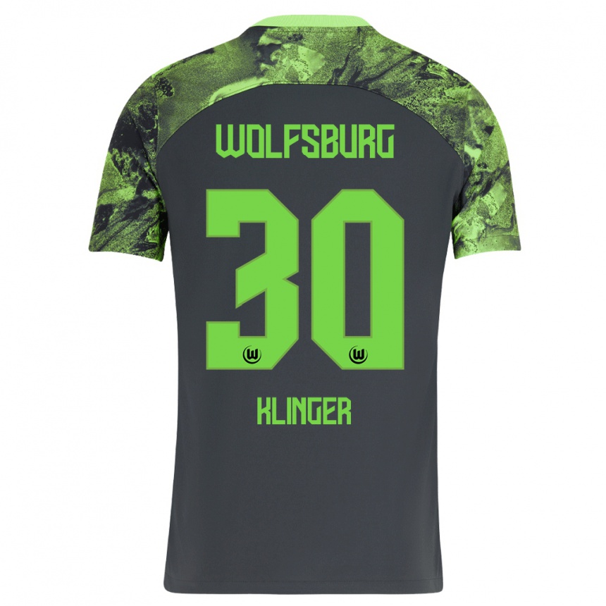 Niño Fútbol Camiseta Niklas Klinger #30 Gris Oscuro 2ª Equipación 2023/24 México